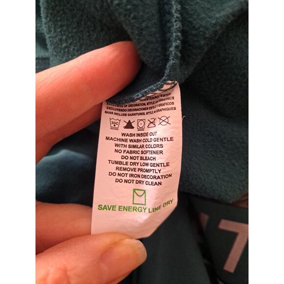 Majestic Men's NFL Philadelphia Eagles East Green Polyester Fleece Hoodie Size M - Picture 6 of 8